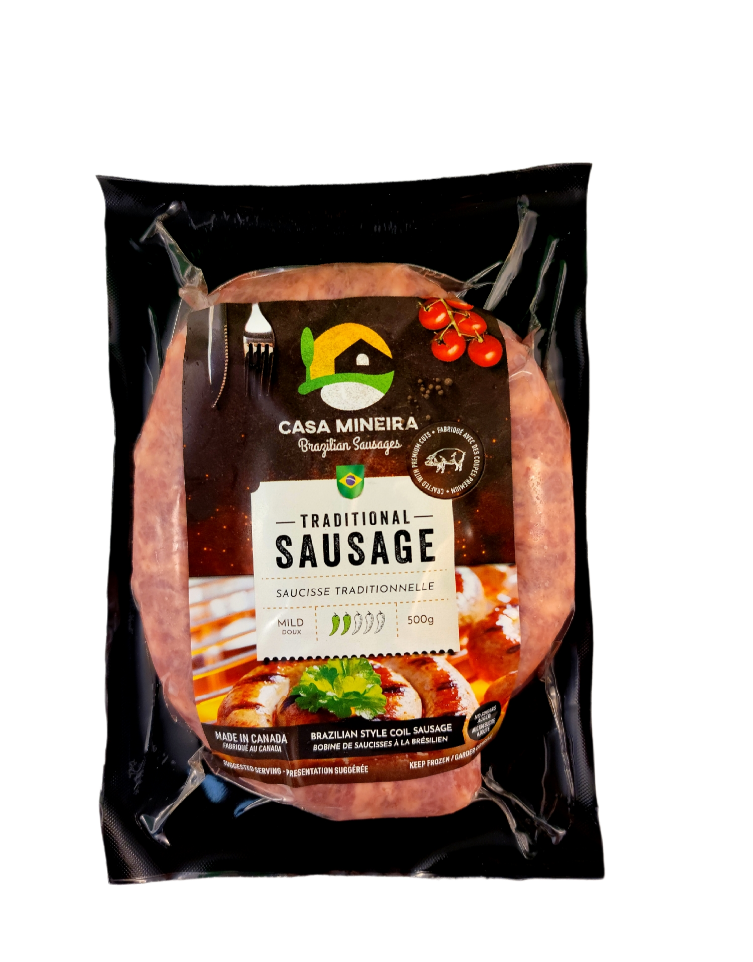 BBQ Pork Sausage Mild (coil) - 500g